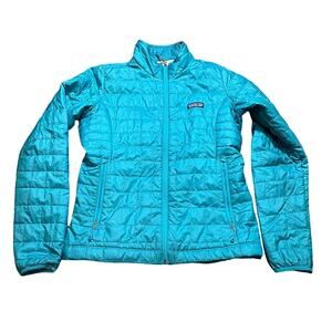Patagonia‎ Nano puff jacket Womens Blue Coat Size Small Winter Insulated